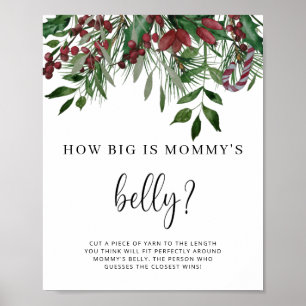 Affiche Sapin de Noël grandeur du ventre de maman jeu