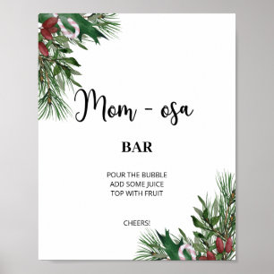 Affiche sapin de Noël hiver Mon-osa bar