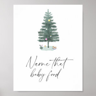 Affiche sapin de Noël - Nom de bébé que de la nourriture