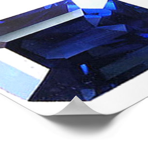 Affiche Sapphire rectangulaire bleu
