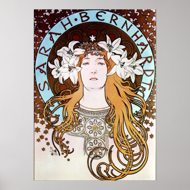 Affiche Sarah Bernhardt - Alphonse Mucha (Devant)