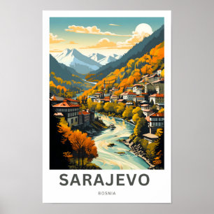Affiche Sarajevo Bosnie Imprimer Voyage