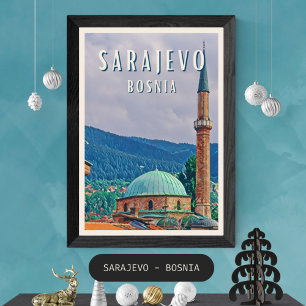 Affiche Sarajevo, ville historique de Bosnie-Herzégovine