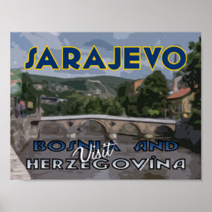 Affiche Sarajevo, Visite en Bosnie-Herzégovine
