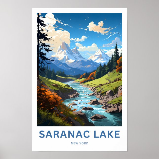 Affiche Saranac Lake New York (Devant)