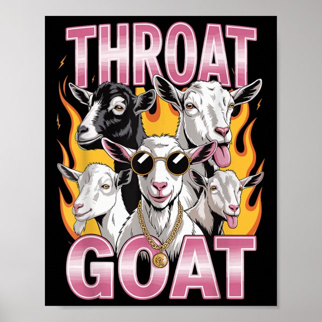 Affiche Sarcasti Graphique Adulte Offensive Goat Throat (Devant)