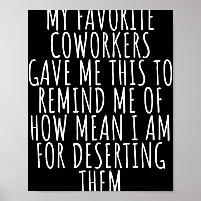 Affiche Sarcastic Farewell - Coworkers Leaving For New Job (Devant)