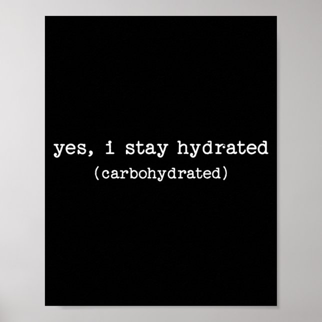 Affiche Sarcastic Quote Work Saying Snarky Carbohydrate Di (Devant)