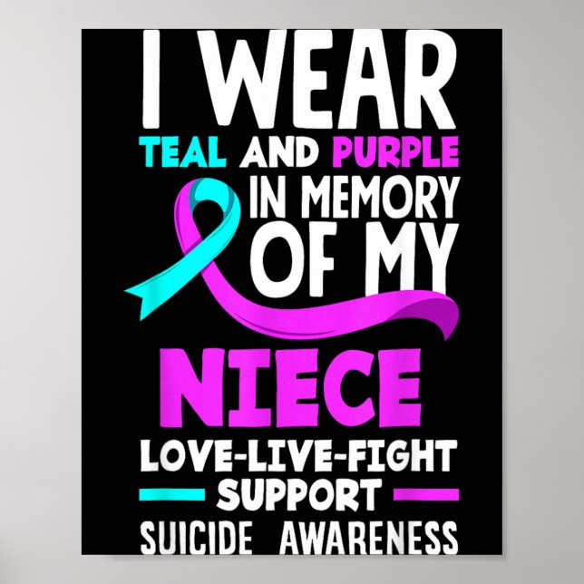 Affiche Sarcelle Violet En Mémoire De Ma Nièce Prévention  (Devant)