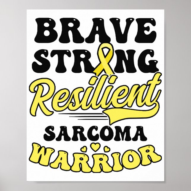 Affiche Sarcoma Cancer Chemise brave résistance forte (Devant)