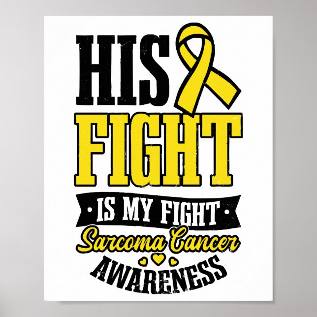 Affiche Sarcoma Cancer Chemise Sa Lutte Mon Combat (Devant)