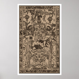 Affiche Sarcophage de Pacal - Ancien vaisseau spatial maya