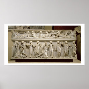 Affiche Sarcophage des Muses, romain (marbre)
