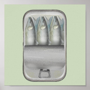 Affiche Sardines dans une boîte