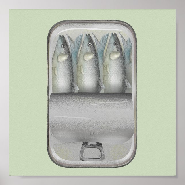 Affiche Sardines dans une boîte (Devant)