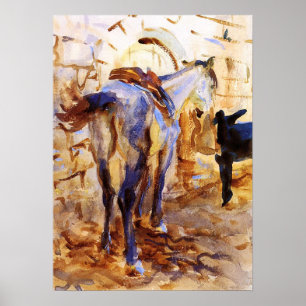 Affiche Sargent - Cheval de selle Palestine 1905