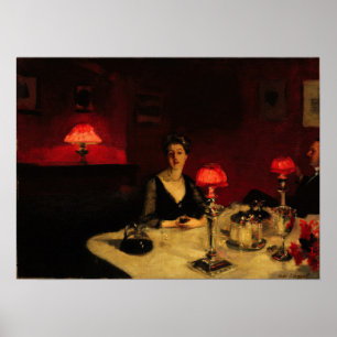 Affiche Sargent - Le Verre De Porto, Table à manger la nui
