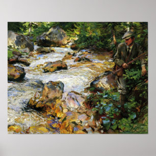 Affiche Sargent - Ruisseau à Truites Dans Le Tyrol 1914
