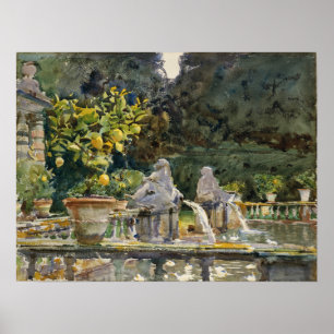 Affiche Sargent - Villa Di Marlia Lucca, Une Fontaine