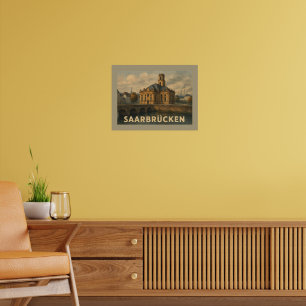 Affiche Sarrebruck Allemagne Ville Art