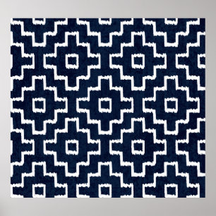 Affiche Sashiko Motif : Broderie japonaise traditionnelle