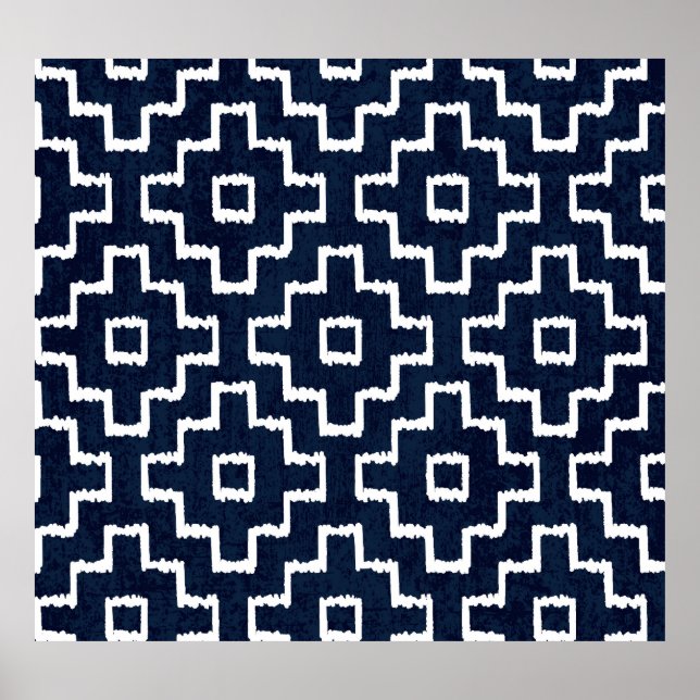 Affiche Sashiko Motif : Broderie japonaise traditionnelle (Devant)