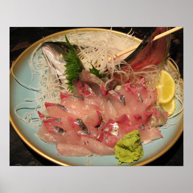 Affiche Sashimi 刺身 ... Cuisine Japonaise (Devant)