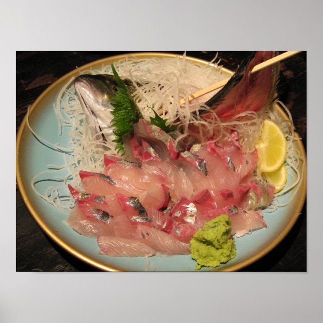 Affiche Sashimi 刺 身 ... Nourriture japonaise (Devant)