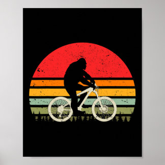 Affiche Sasquatch à vélo VTT Vélo de montagne Cyclisme