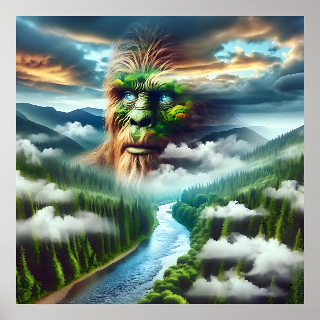 Affiche Sasquatch aux yeux bleus (Devant)