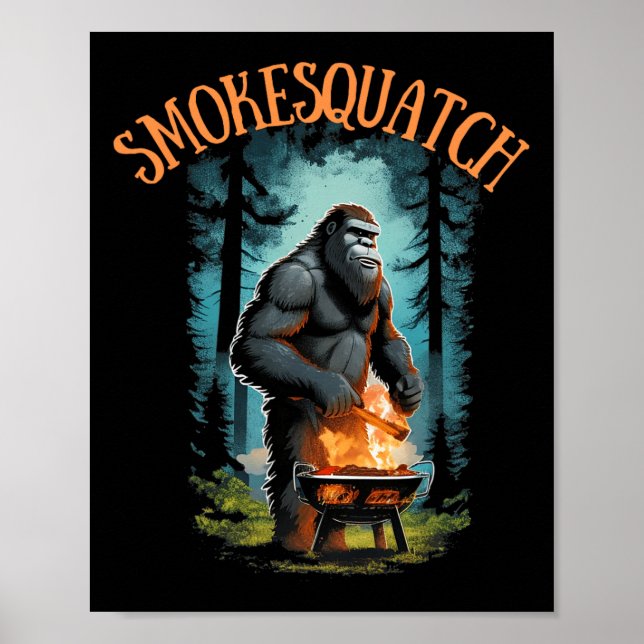 Affiche Sasquatch Grill Bigfoot Pitmaster Grill Bbq Smo (Devant)