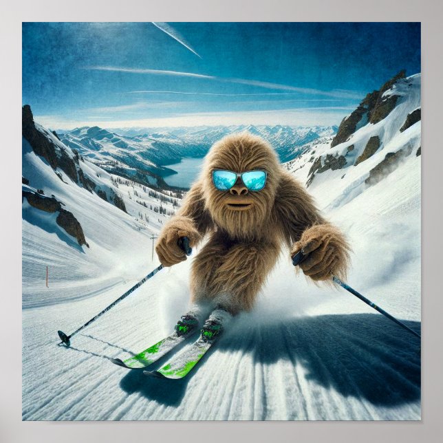 Affiche Sasquatch le skieur (Devant)