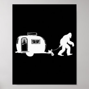 Affiche Sasquatch Véhicule Récréatif Caravane Bigfoot Camp