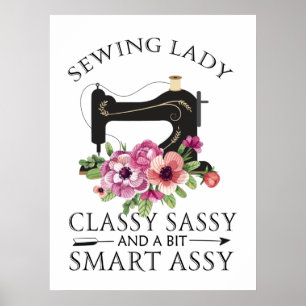 Affiche Sassy De La Classe Lady Et Un Sac Un Peu Intellige