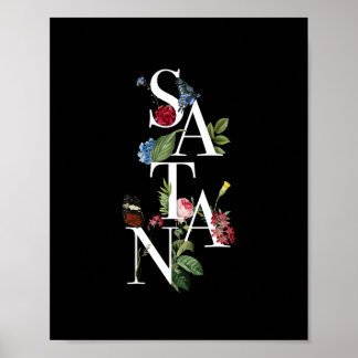 Affiche Satan - Fleurs
