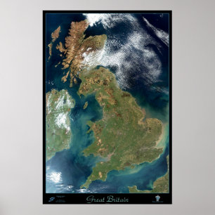 affiche satellite de Grande-Bretagne