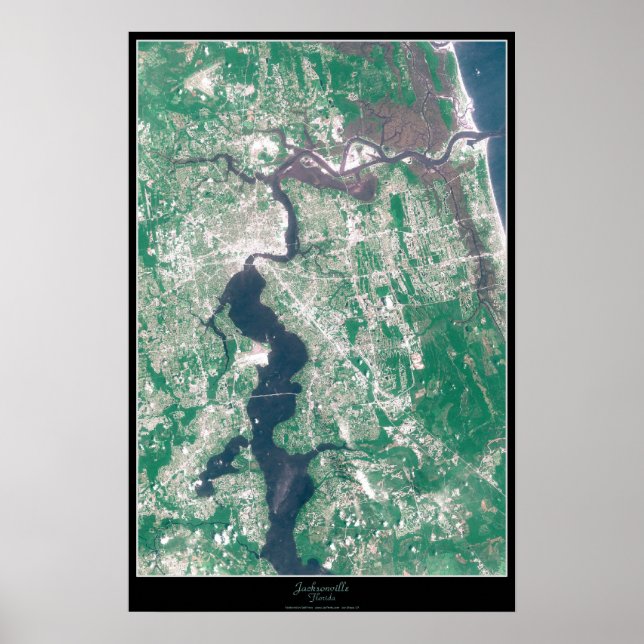 Affiche satellite de Jacksonville, Floride (Devant)