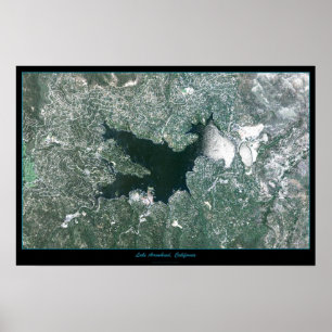 Affiche satellite de Lake Arrowhead, Californie