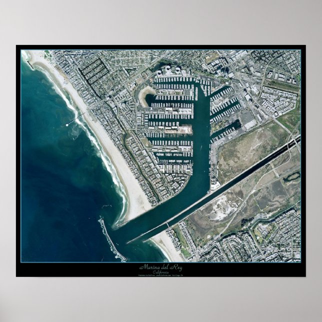 Affiche satellite de Marina del Rey Los Angeles, C (Devant)