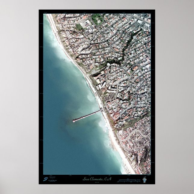 affiche satellite de San Clemente, Californie (Devant)