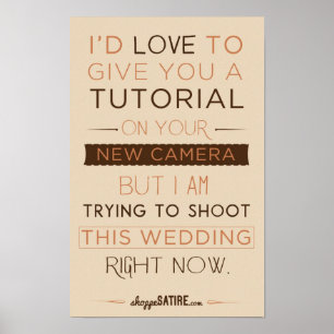 Affiche Satire de magasin - humour pour des photographes