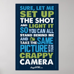 Affiche Satire de magasin - humour pour des photographes