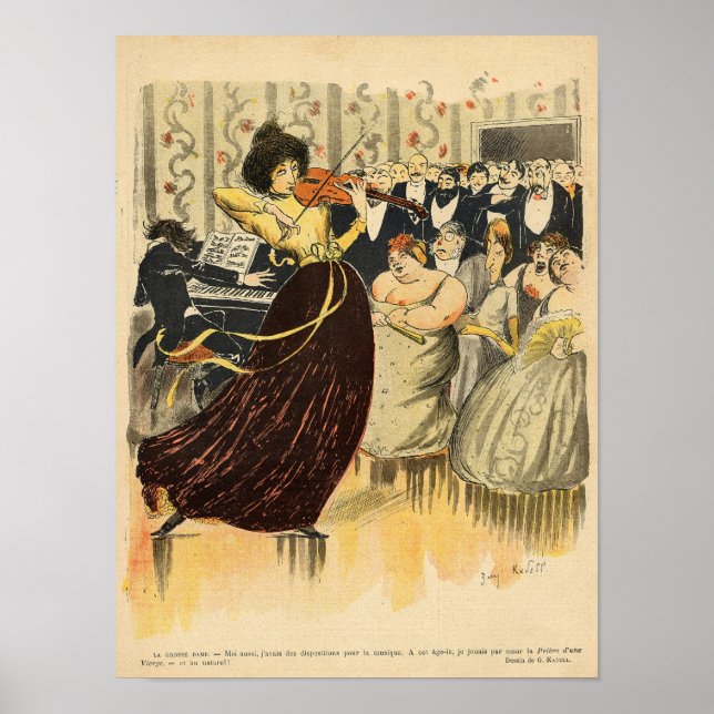 Affiche Satire d'une soirée musicale salon (Devant)