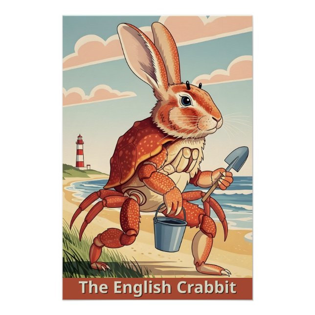 Affiche satirique de lapin drôle (Devant)