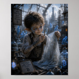 Affiche Satisfaction / Inspecteur textile / Usine de verre