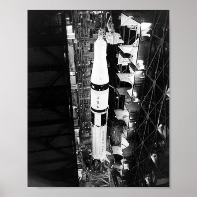 Affiche Saturn 1B Booster pour le projet de test Apollo-So (Devant)