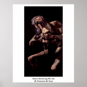 Affiche Saturn dévorant son fils par Francisco De Goya