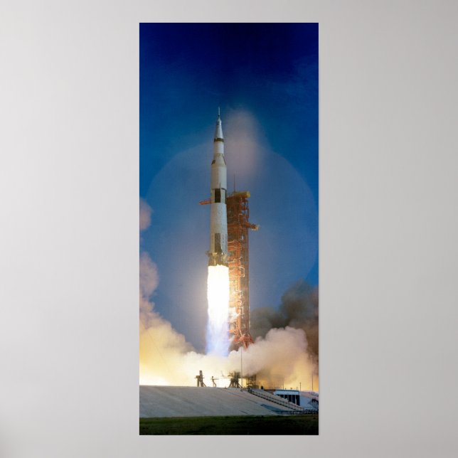 Affiche Saturn V Lancement Lune Mission (Devant)
