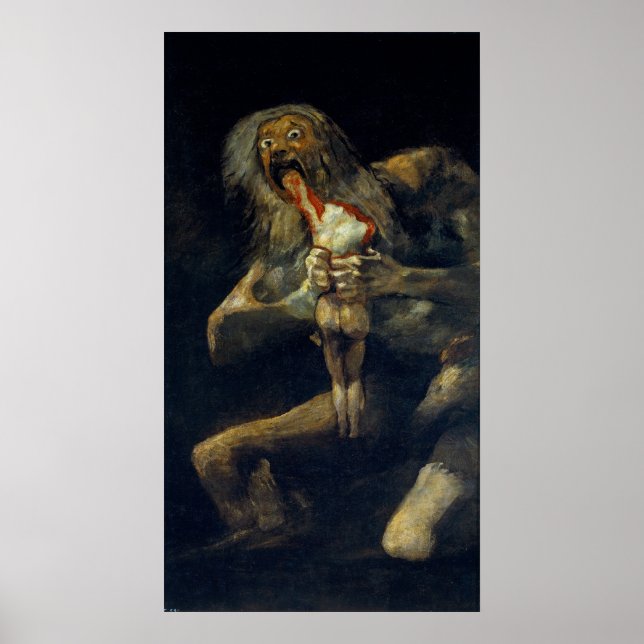 Affiche Saturne de Goya dévorant son fils (Devant)