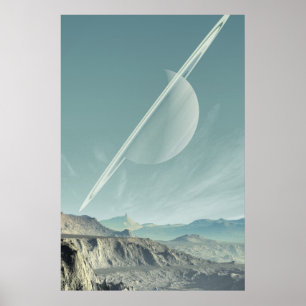 Affiche Saturne espace art